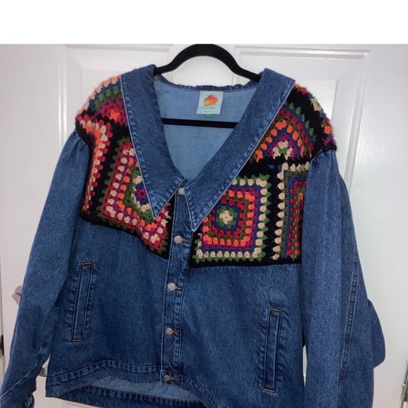 Farm Rio | Crochet Jean Jacket - Picture 3 of 3